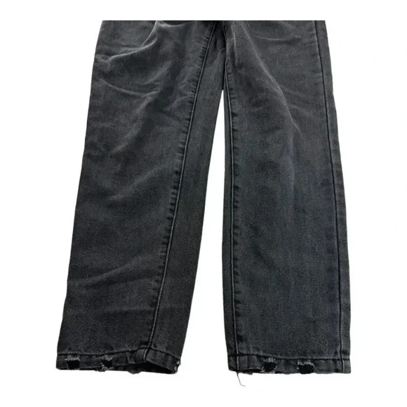 Princess Polly Zaiden Straight Leg Jeans Washed Black Denim US Size 6 - Picture 5 of 11